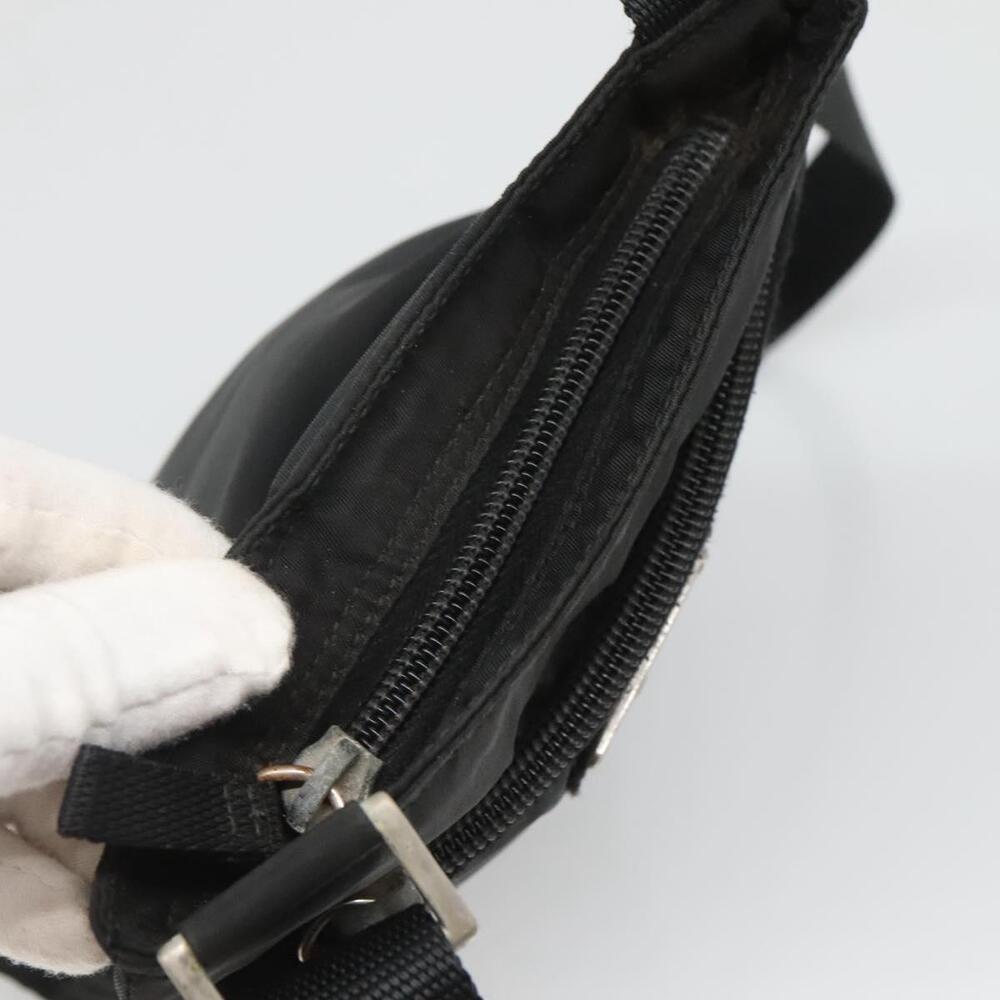 PRADA Shoulder Bag Nylon Black Silver - Picture 6 of 9